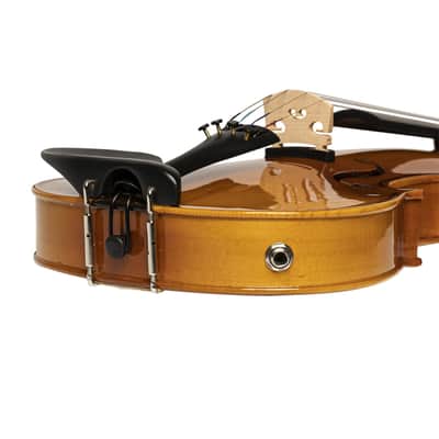 Stagg VN-4/4 ELEC EF Solid Spruce Top 4/4 Size Electric-Acoustic Violin w/Soft Case, Bow & Rosin image 6