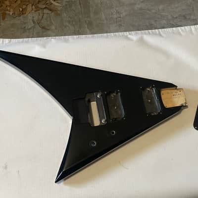 2000's MIJ Jackson RX10D RR Rhoads V Black Guitar Body Floyd Tremolo Ready