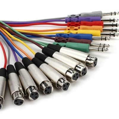 Hosa STX-803F 8-channel XLR Female to 1/4 inch TRS Male Balanced Snake - 9.9 foot image 2