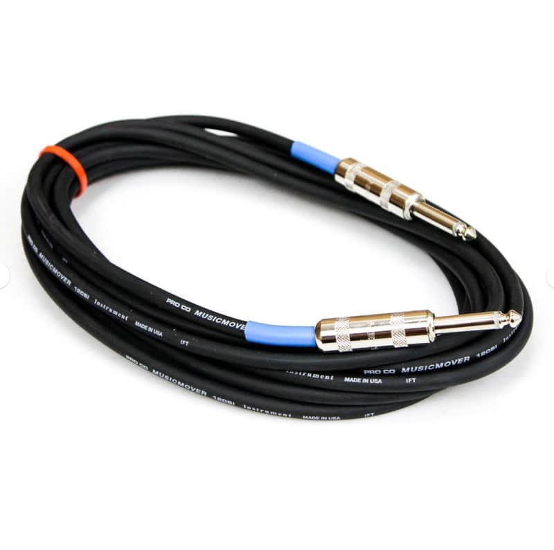 ProCo Excellines EG-25 1/4" TS Guitar/Instrument Cable, 10-Foot Cord Wire 10' - Black image 1