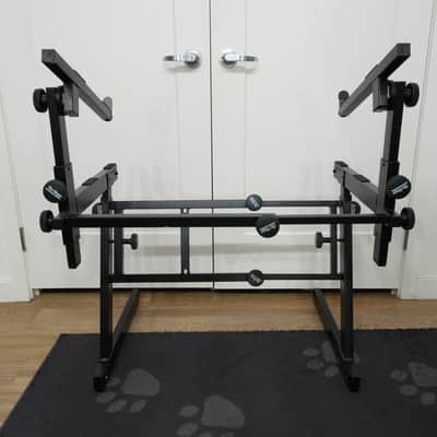 On-Stage KS7365-EJ Pro Heavy-Duty Folding-Z Dual Tier Keyboard Stand image 2