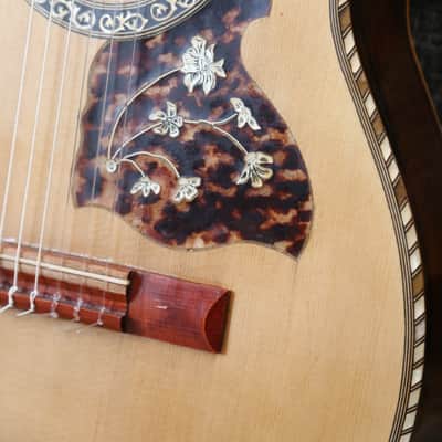 Early 1900's French Parlor Guitar - Mirecourt René Gérome Salon, Gypsy Parlor - Romantic Nylon String image 11