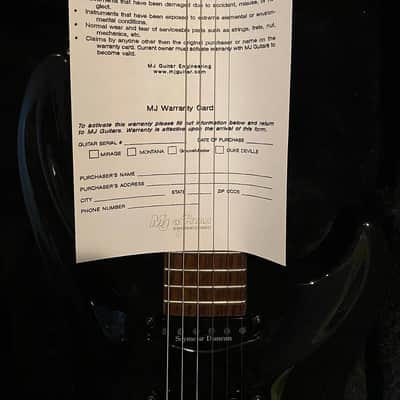 MJ Guitar Mirage Custom - Gloss Tuxedo Black image 11