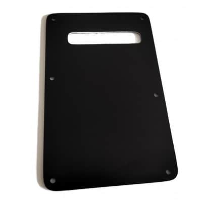 Modern Stratocaster Tremolo back plate Black 3 ply image 2