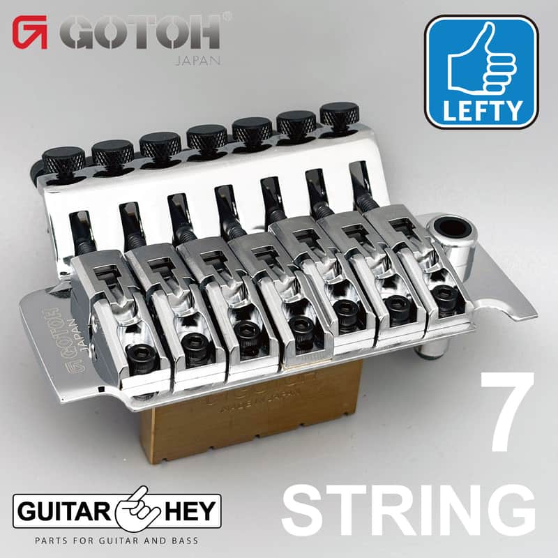NEW Gotoh GE1996T-7 String Floyd Rose LEFTY Tremolo Bridge - 40mm Block - CHROME image 1