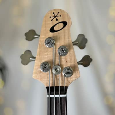 Jacqueline RPJ-32 32-Inch Medium-Scale Bass in Purple Twilight with EMG Geezer Butler PJ Pickup Set and Leo Quan Badass Hardware image 6
