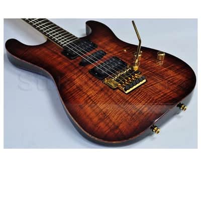 Schecter CET Koa Top USA Custom Shop Electric Guitar Tobacco Burst image 16