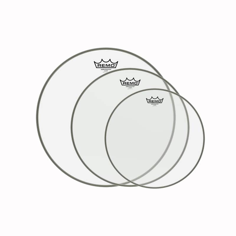 Remo 10/12/14" Ambassador Clear Drumhead (3 Pack Bundle) image 1