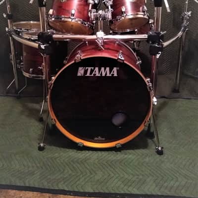 6pc. Tama Silverstar Limited Edition Tamo Ash Set w/ Rack / Red Satin Mahogany image 1