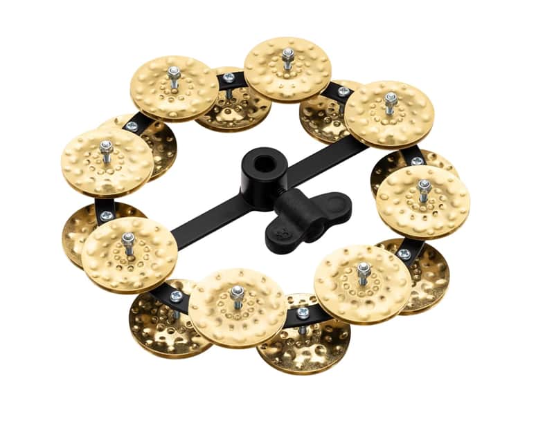 Meinl 5" Headliner Hihat Tambourine, Dual Row, Hammered Brass Jingles image 1