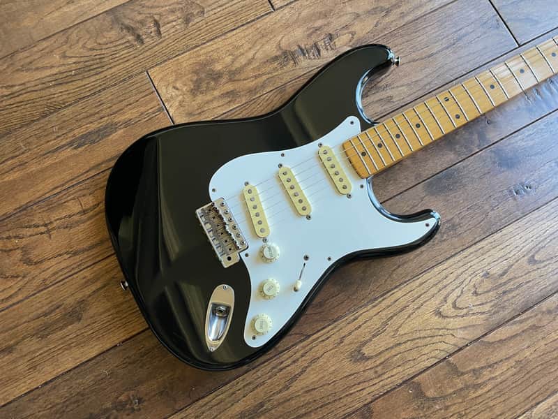 Vintage 1984 Fender ST-57 Black Stratocaster 1957 Reissue E Serial
