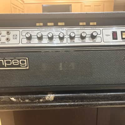 1970s Ampeg SVT Curved Line 300-Watt Bass Amplifier Head Black image 1
