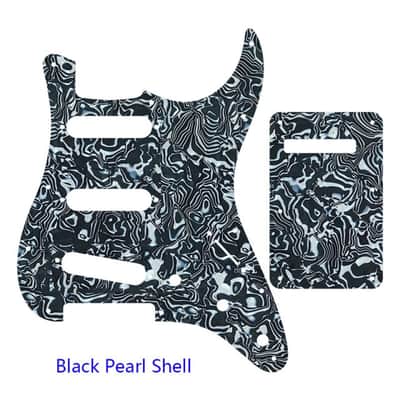 Guitar Pickguard With Back Plate Suit For USA/Mexico Fender Strat Standard SSS ST-4 ply cream pearl image 8