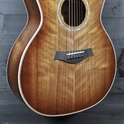Taylor Custom Grand Auditorium Figured Walnut Acoustic-Electric Guitar | Shaded Edgeburst | ES2 Electronics image 16