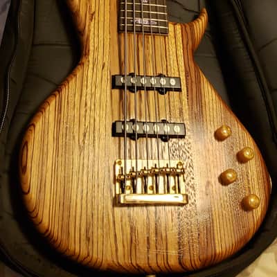 Will Rose Designs Custom 6 string bass - Clear Natural Zebrawood image 4