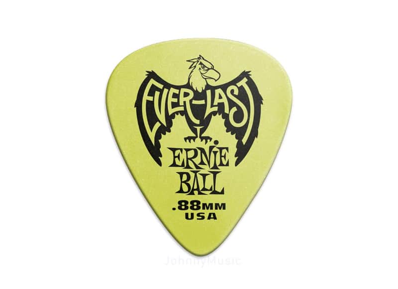 .88mm Green Everlast Picks 12-Pack Non-Slip Textured Delrin, world standard shape / specifications image 1