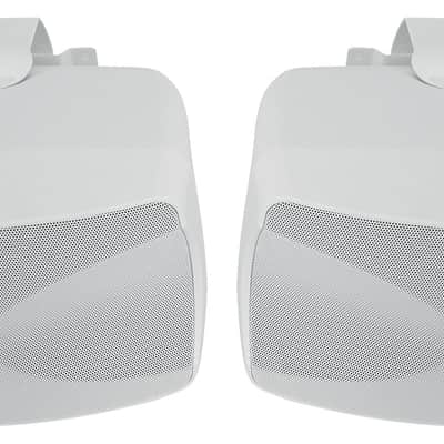 10) Rockville WET-44 PRO Dual 4" 4-Way Swivel 70V Commercial Speakers in White image 3