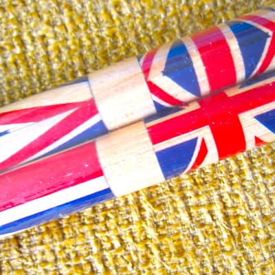 Hotsticks Artisticks 5A UK Flag Hickory Drum Sticks - NOS image 5