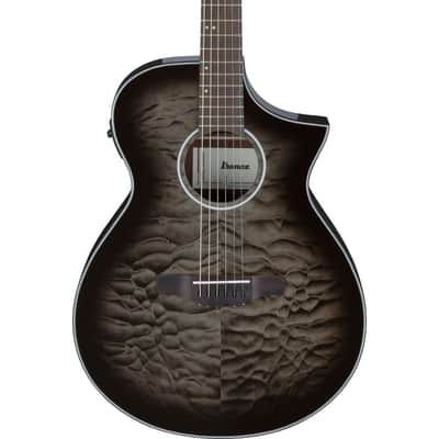 Ibanez AEWC16QA-TKH Transparent Black Sunburst - Acoustic Guitar image 4