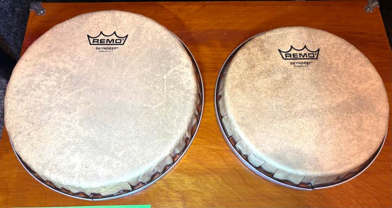 Remo skyndeep 7.15” and 8.5” bongo head set 20’s - Skyndeep image 1