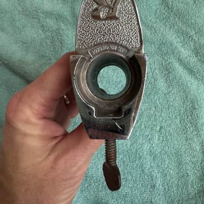 Rogers Tom Drum Mount or Spur bracket - Big R Memriloc XP8 - 1” Lot #101 70s - Chrome image 3