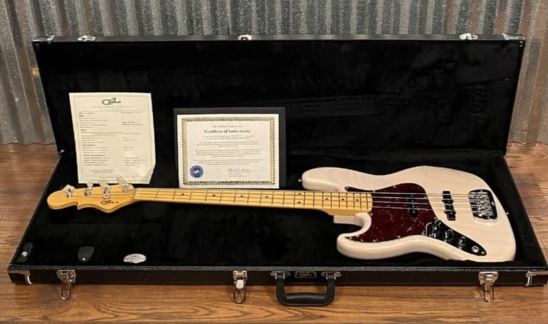 G&L USA 2017 Custom JB 4 String Jazz Bass Blonde Frost Left Hand & Case #4175 Used image 1