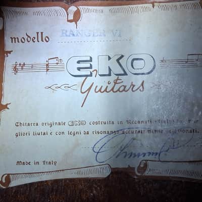 1960's Eko Ranger VI Acoustic Guitar image 17