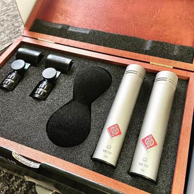 Neumann KM 184 Small Diaphragm Cardioid Condenser Microphone Matched Stereo Pair 1993 - Present - Nickel image 1