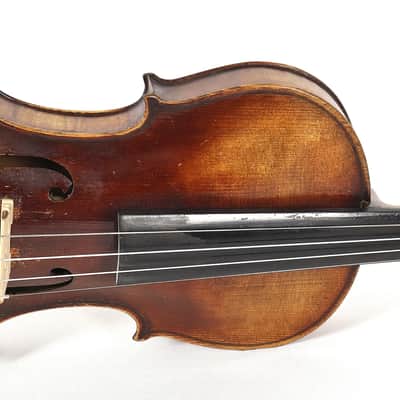 Von Friedrich August Glass Stradivarius 1737 4/4 German Violin w/ Wooden Case image 2