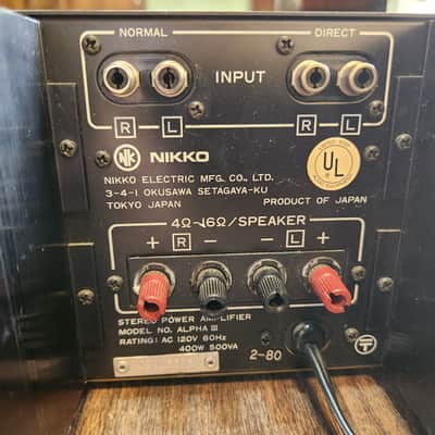Nikko Alpha III Power Amplifier Vintage 1981 Black image 11