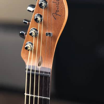 Fender Acoustasonic Player Telecaster Electric Guitar - Brushed Black with Structured Gig Bag image 6