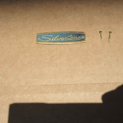 1960s Vintage Silvertone Guitar Headstock Logo w Mounting Pins Japan image 1