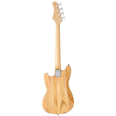 Glarry 4 String 30in SHORT SCALE Thin Body GB Electric Bass Guitar with Bag Strap Connector Wrench Tool 2020s - Burlywood image 14