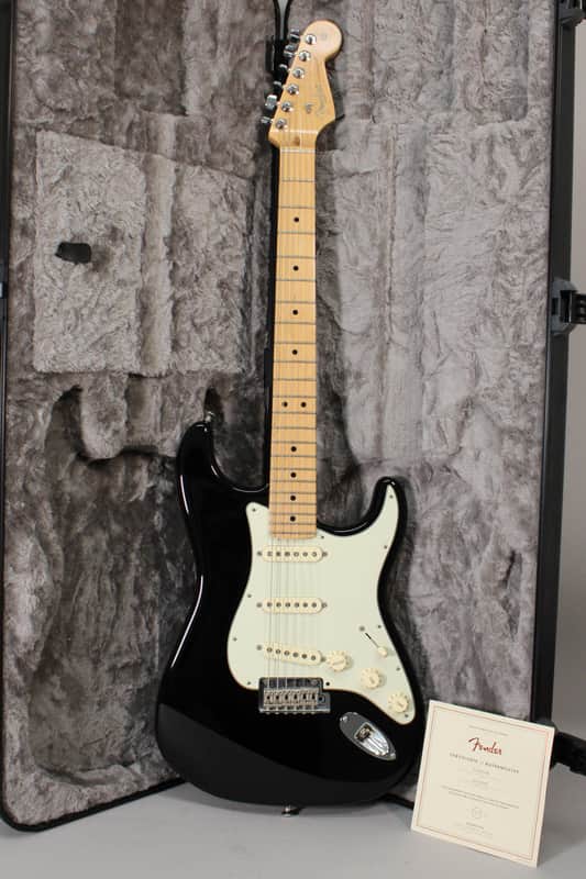 2017 Fender American Professional Stratocaster Black w/OHSC image 1