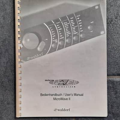 Waldorf Microwave II Rackmount Wavetable Synthesizer User's Manual
