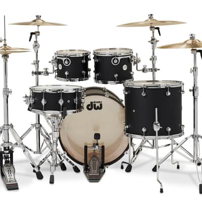 DW Design Series 4-Piece Drum Kit - 22" Black Satin (DDLM2214BL) image 4