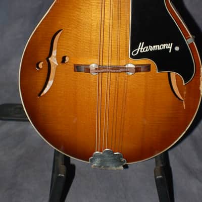 1972 Sunburst Harmony Batwing Mandolin Pro Setup Gigbag image 2