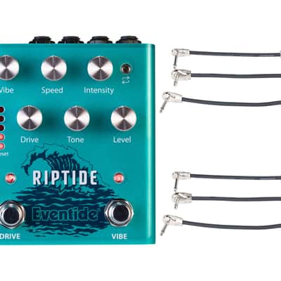 Eventide Riptide Overdrive/Vibrato Pedal + 2x Gator Patch Cable 3 Pack image 1