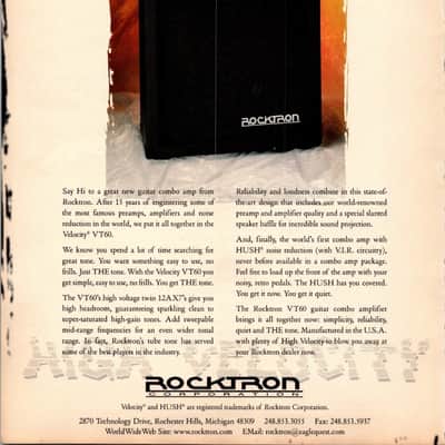 Rocktron Velocity VT60 1x12 Hybrid Tube Combo — Made in USA — 230V Export Version — Closed Back image 19