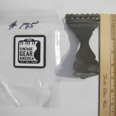 Kay Flat Top Guitar Tailpiece Authentic Vintage Part Circa-1950s-1960s-Chrome image 7