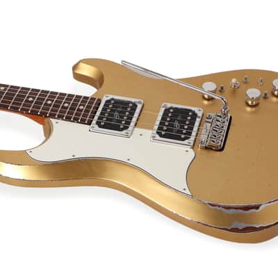 Fiam Guitars Mirari F5 2023 - Aztec Gold over Silver. By past Ronin Guitars luthier Izzy Lugo. NEW (Authorized Dealer) image 3