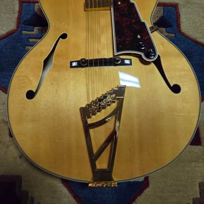 D'Angelico Excel EXL-1 Hollow Body Archtop with Rosewood Fretboard 2018 - Natural-Clear image 2