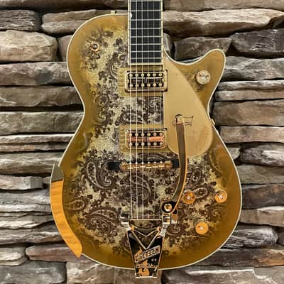 Gretsch G6134TG Limited Edition Paisley Penguin - Gold Paisley Burst w/ Hardshell Case image 2