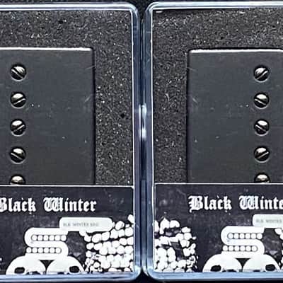 Seymour Duncan Black Winter Humbucker Standard Spaced Pickup Set Powdercoat Matte Black Covered image 2