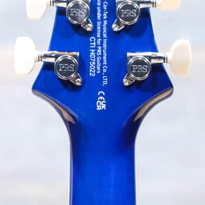PRS SE Custom 24-08 Quilt Maple Top Lake Blue Electric Guitar w/Bag #H075022 image 8