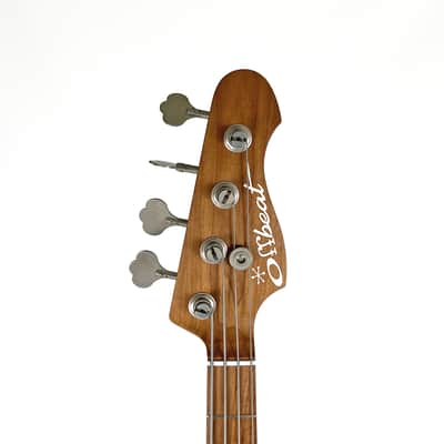 Offbeat Guitars "Roxie" 30" Short Scale Bass in Butterscotch Candy on Distressed Pine, Roasted Maple Neck, Fralin Split '51 P-Bass Pickup, Gotoh Hardware image 15