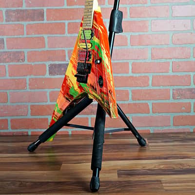 ESP PV Sexy Finger V-II Panther Signature Model of Sex Machineguns 2010 Marble Rainbow OHSC image 6