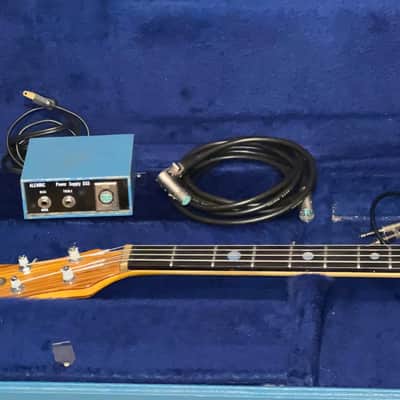 1979 Alembic Series 1, 4 String Bass, Stunning Natural Zebra Wood, LED Fret Lights, Very Nice Bass ! image 23
