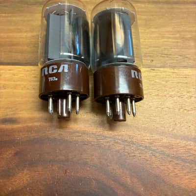 NOS Matched Pair RCA Philips Sylvania made JAN 6L6WGB 5881 tubes image 2