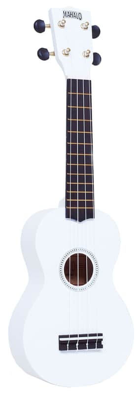 Mahalo Ukuleles MR1WT Rainbow Series Soprano Ukulele,White image 1